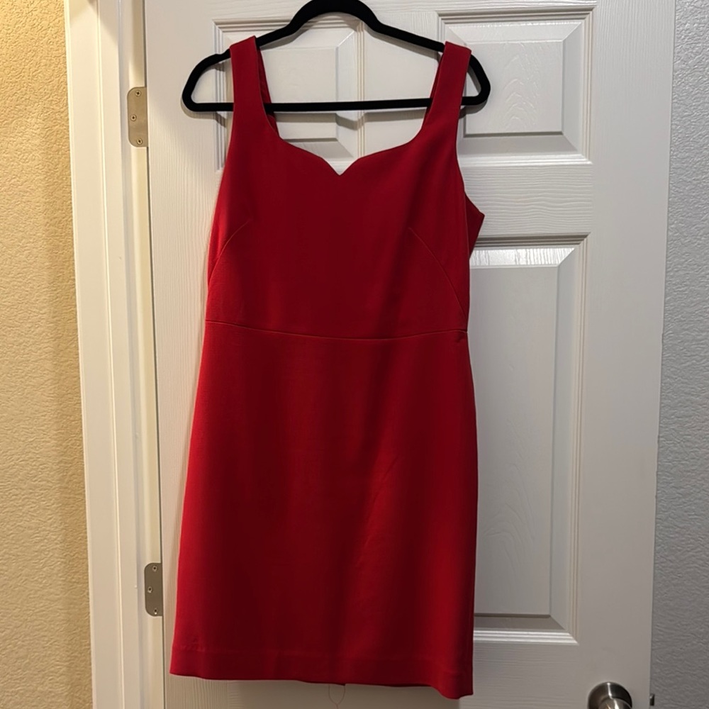 The Limited Red Sheath Dress Sweetheart Neckline Sleeveless